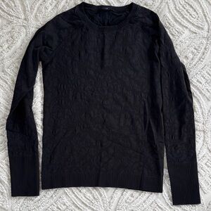 lululemon athletica Black Textured Crewneck Shirt